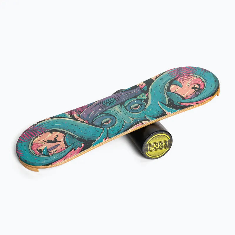 TRICKBOARD deska do balansowania TUV z wałkiem Classic Octopus Blue