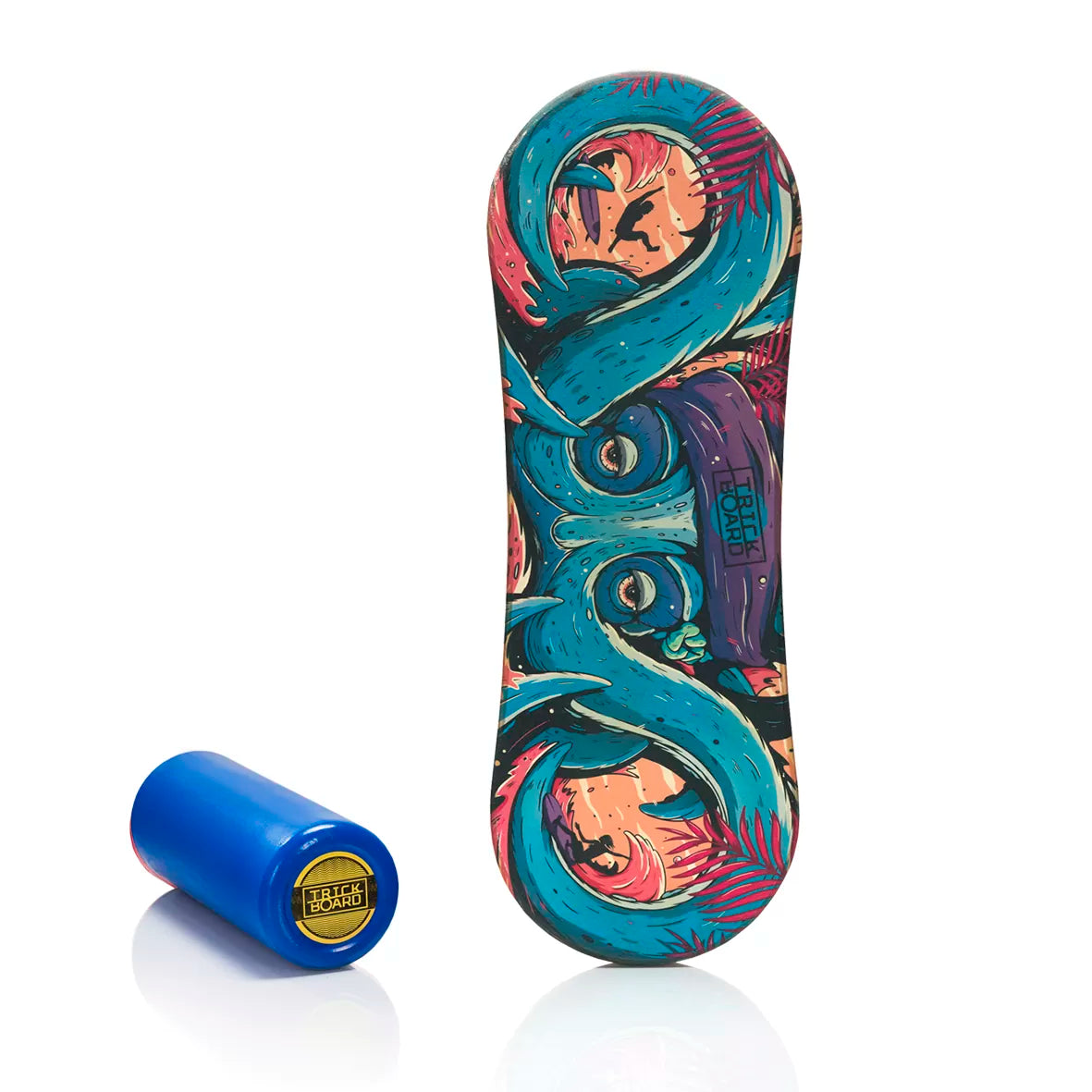 TRICKBOARD deska do balansowania TUV z wałkiem Classic Octopus Blue